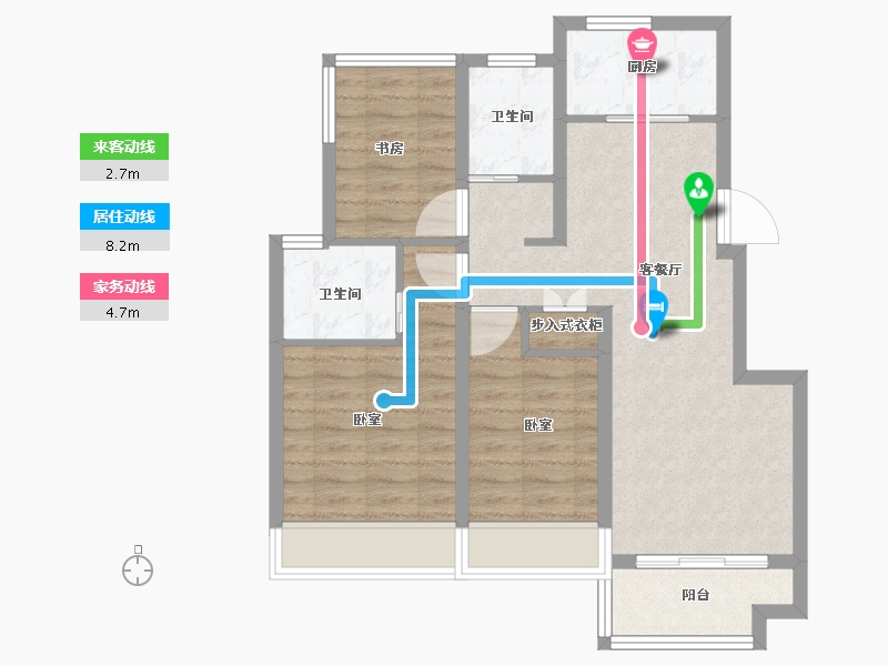 安徽省-合肥市-弘阳昕悦府-74.00-户型库-动静线