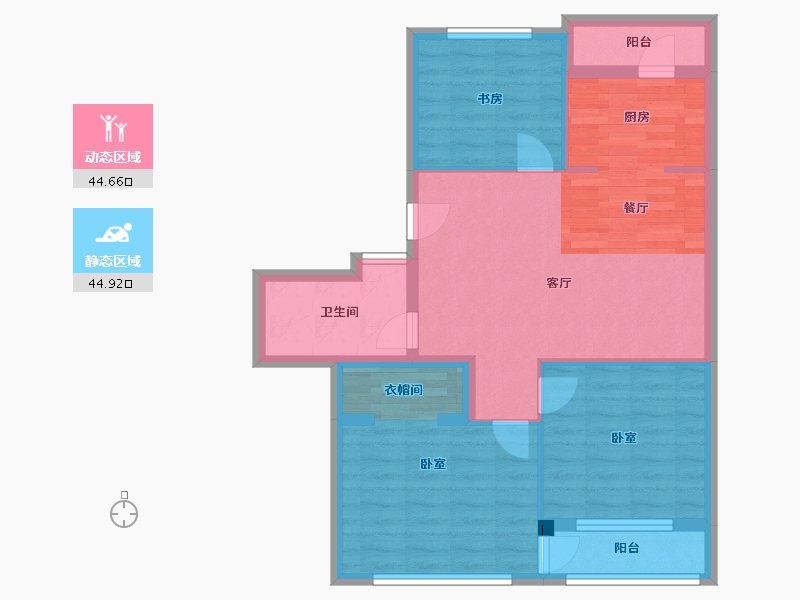 山东省-威海市-盛德世纪新城-80.04-户型库-动静分区