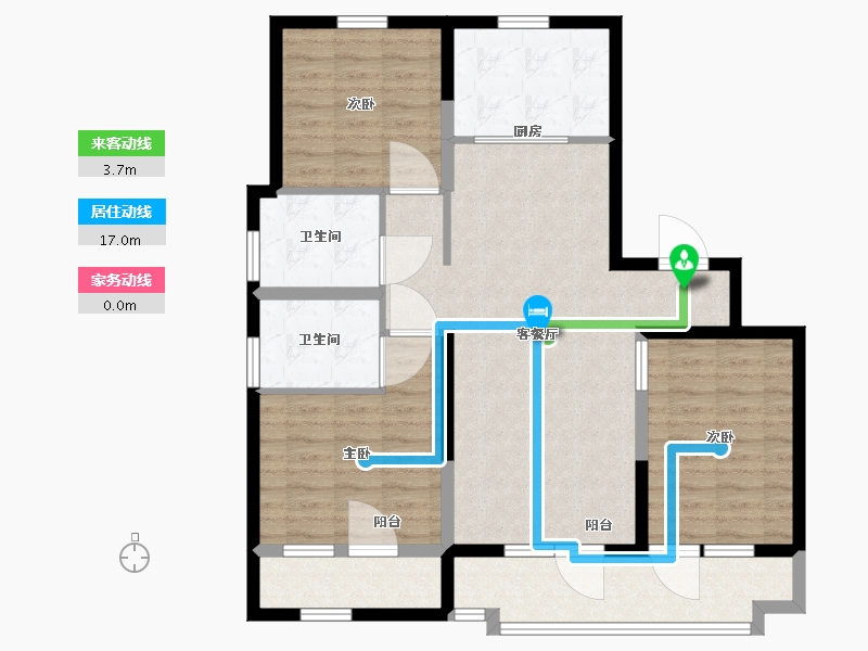 山东省-青岛市-中海林溪世家-102.00-户型库-动静线