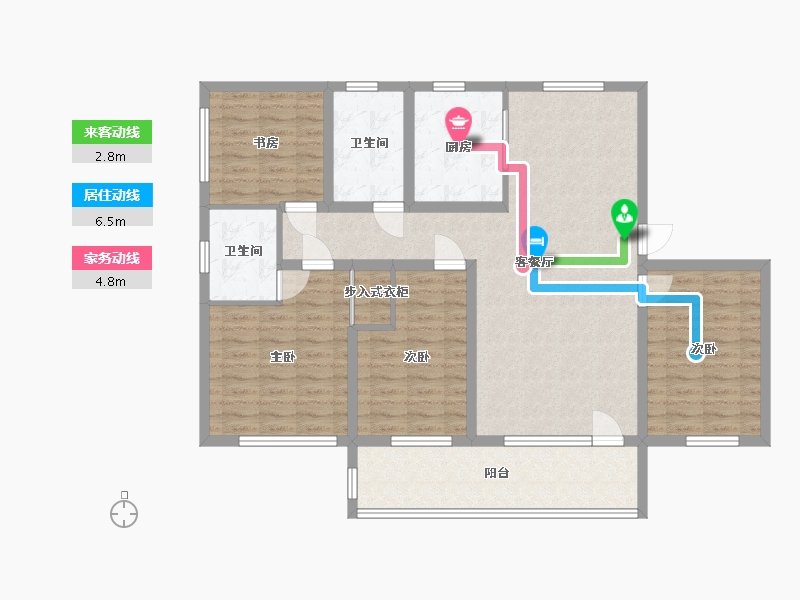 山东省-青岛市-弗莱德建公元-121.00-户型库-动静线