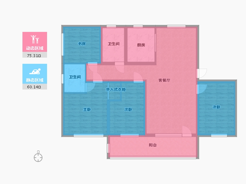 山东省-青岛市-弗莱德建公元-121.00-户型库-动静分区