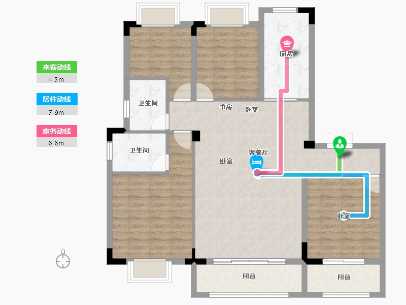 安徽省-淮南市-安粮淮安府-114.00-户型库-动静线