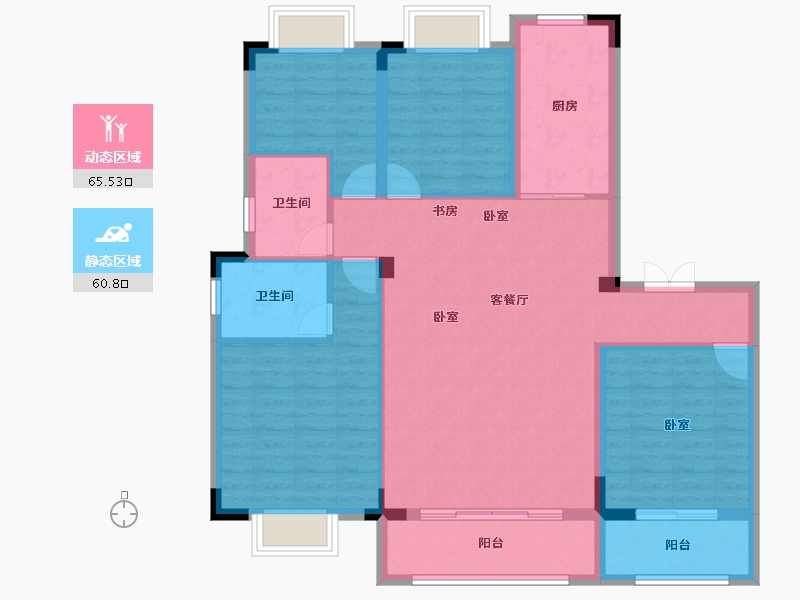 安徽省-淮南市-安粮淮安府-114.00-户型库-动静分区