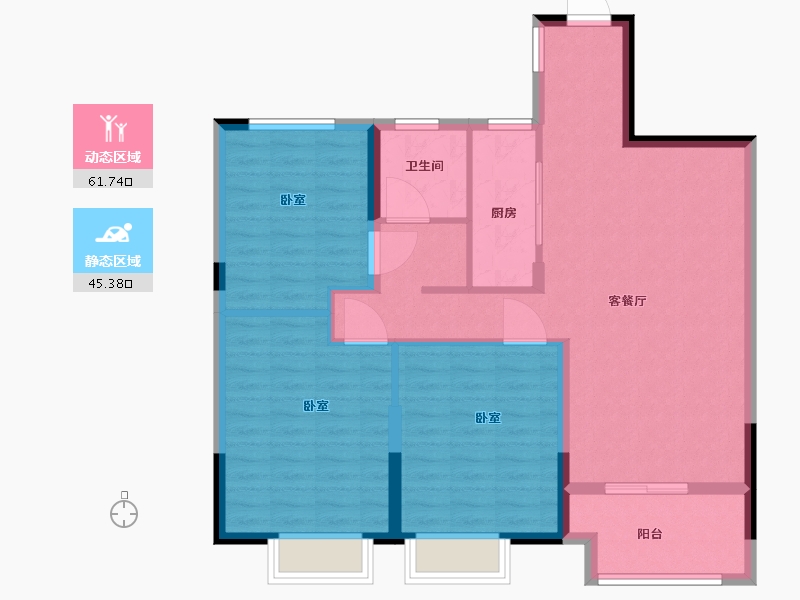 浙江省-湖州市-久立东华府-97.00-户型库-动静分区