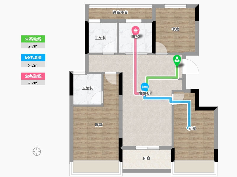 浙江省-金华市-滨江悦虹湾-78.04-户型库-动静线