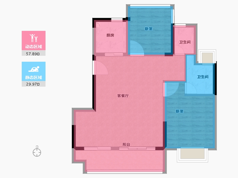 安徽省-合肥市-东城金茂悦-79.00-户型库-动静分区