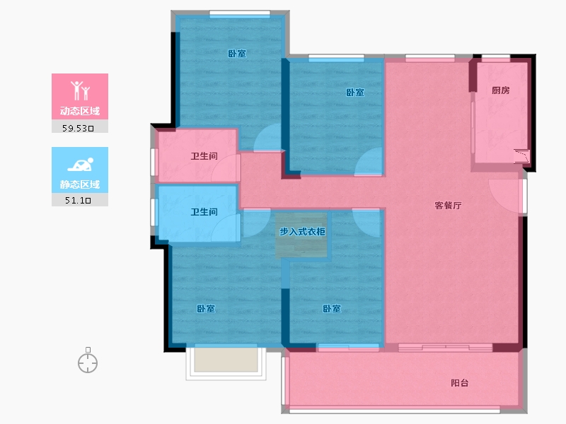 福建省-泉州市-晋江阳光城-99.85-户型库-动静分区