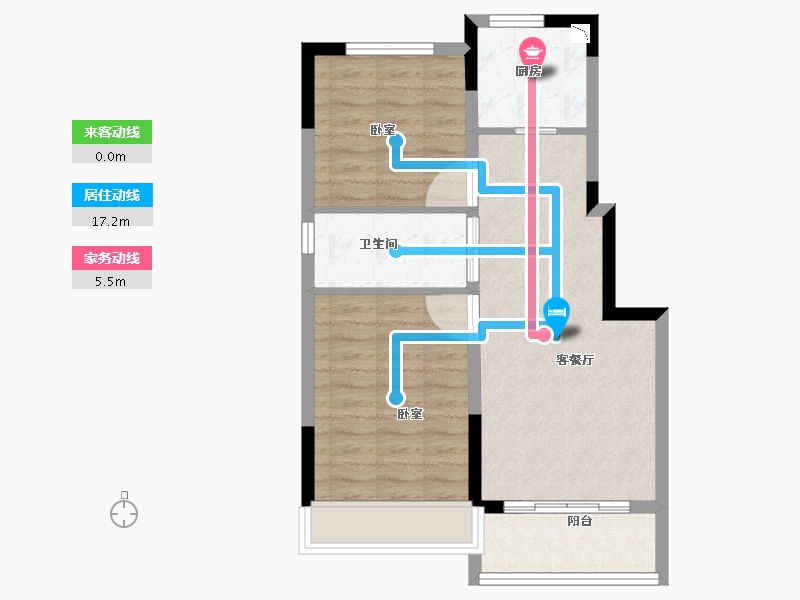 浙江省-金华市-碧桂园星悦-60.00-户型库-动静线