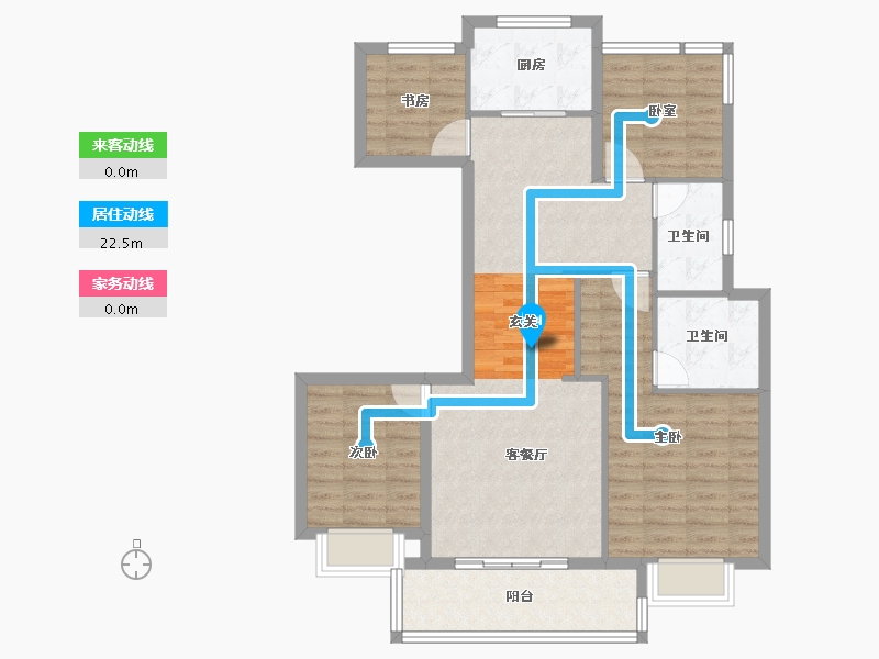 浙江省-衢州市-德信君宸-95.00-户型库-动静线