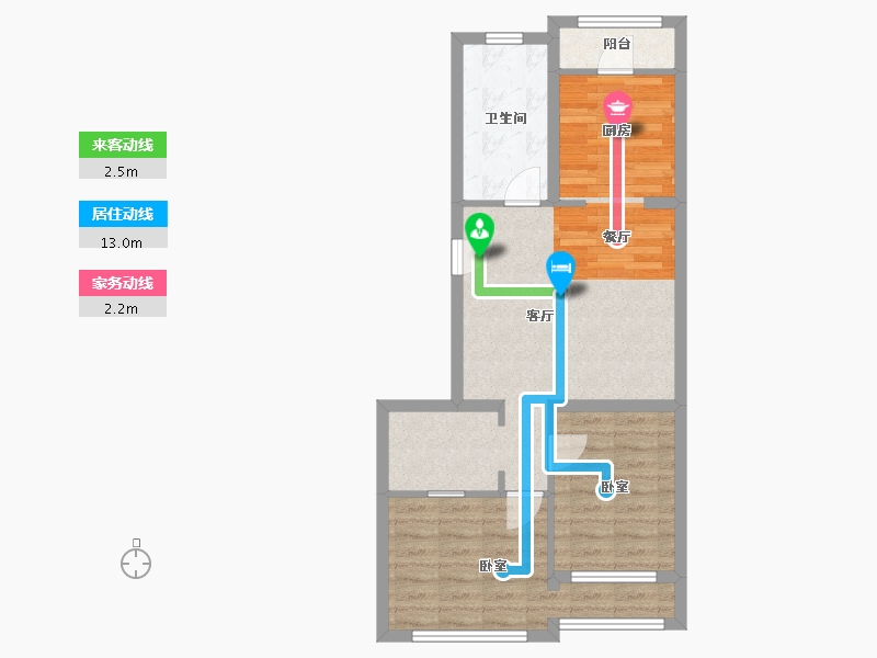 山东省-威海市-盛德世纪新城-63.57-户型库-动静线