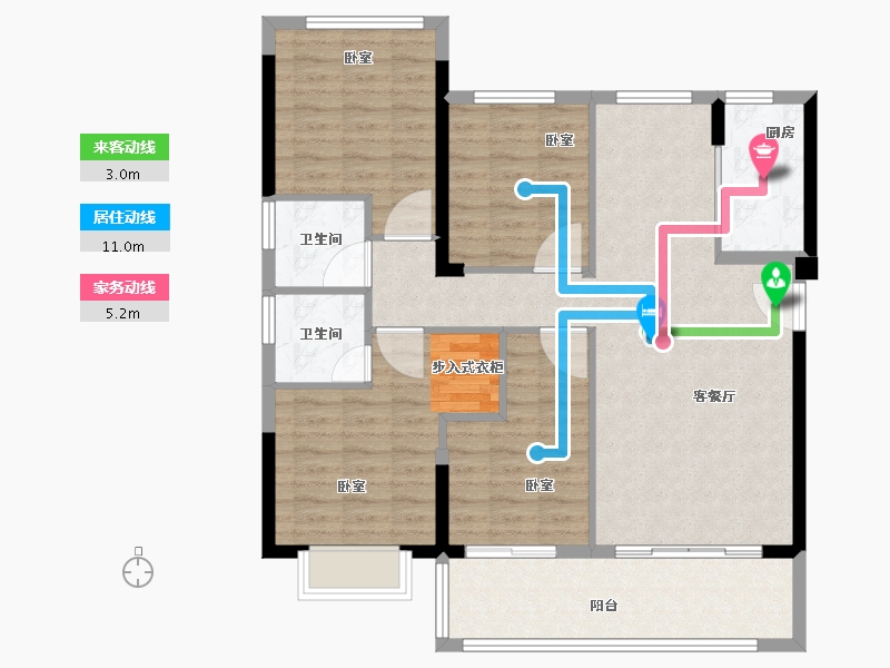 福建省-泉州市-晋江阳光城-104.00-户型库-动静线