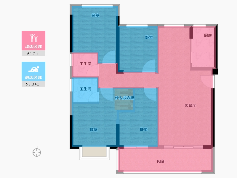 福建省-泉州市-晋江阳光城-104.00-户型库-动静分区