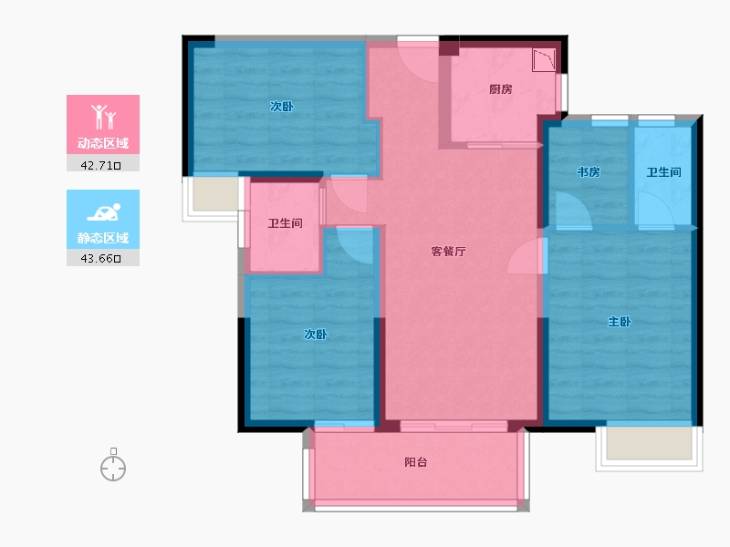 福建省-福州市-福州温泉城-76.59-户型库-动静分区