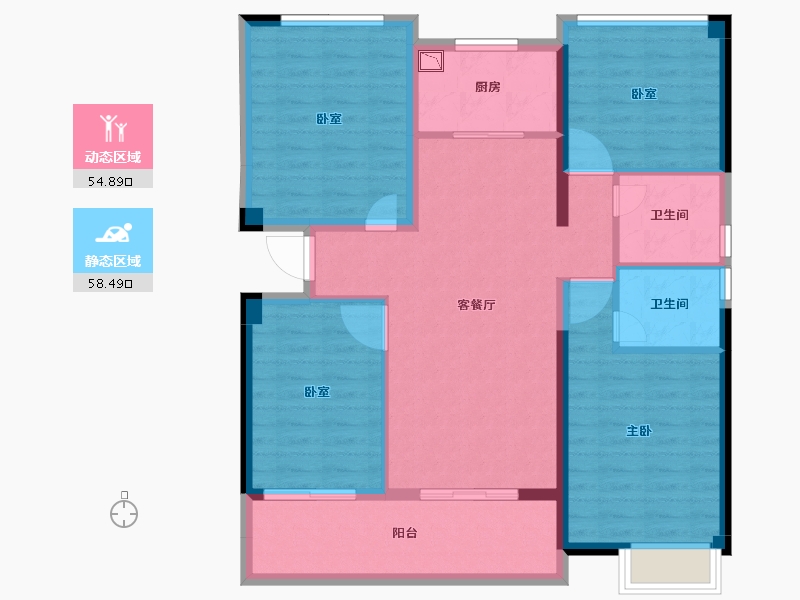 福建省-泉州市-保利住宅第5湾-101.26-户型库-动静分区