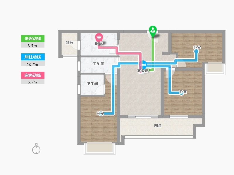 河南省-郑州市-雅居乐海南清水湾-91.11-户型库-动静线