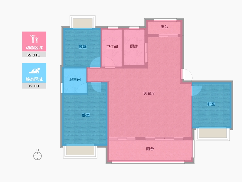 江西省-上饶市-晶科·滨江1号-99.05-户型库-动静分区