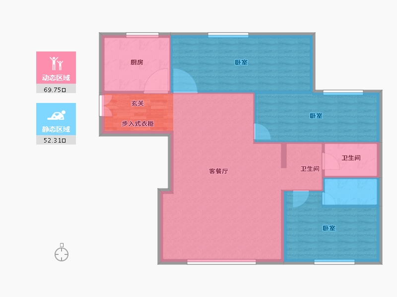 新疆维吾尔自治区-乌鲁木齐市-城市九点阳光-112.17-户型库-动静分区