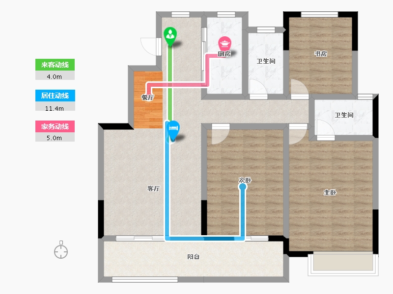 山东省-济南市-中建长清湖-107.99-户型库-动静线