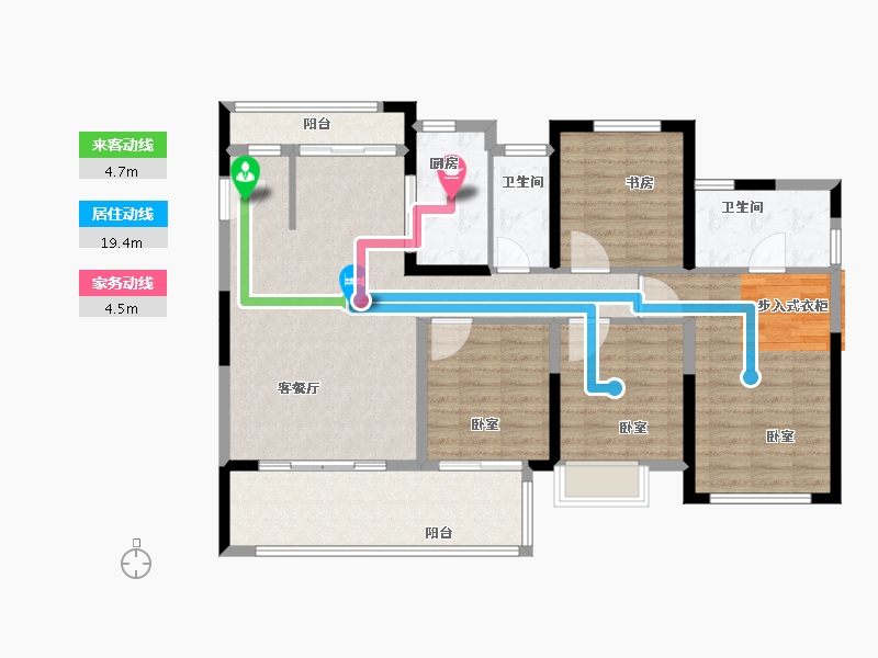 福建省-泉州市-安腾幸福里-114.00-户型库-动静线