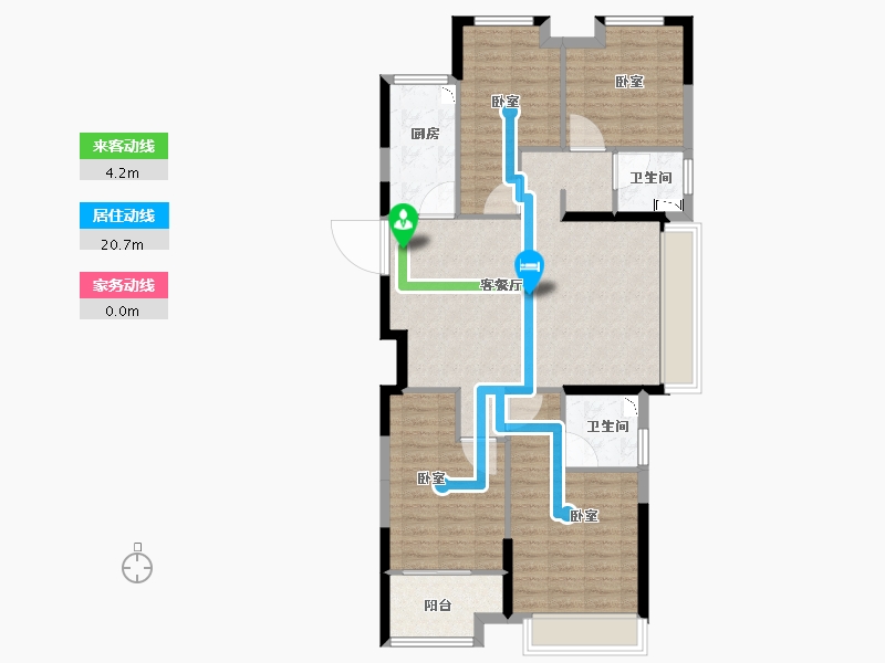 浙江省-丽水市-雅居乐凯旋城-100.00-户型库-动静线