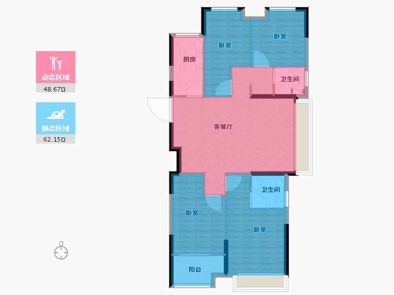 浙江省-丽水市-雅居乐凯旋城-100.00-户型库-动静分区