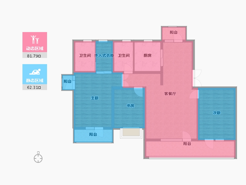 山东省-青岛市-城发长江瑞城-129.00-户型库-动静分区