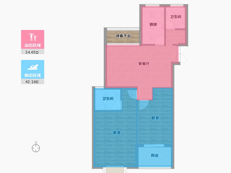 浙江省-湖州市-香溪丽舍·丽园-71.89-户型库-动静分区