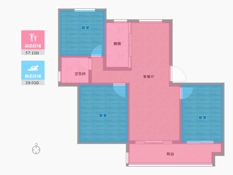 安徽省-芜湖市-远大·幸福里-86.00-户型库-动静分区