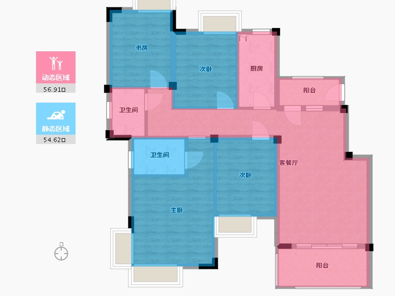 江西省-南昌市-美高东郊紫园-100.01-户型库-动静分区