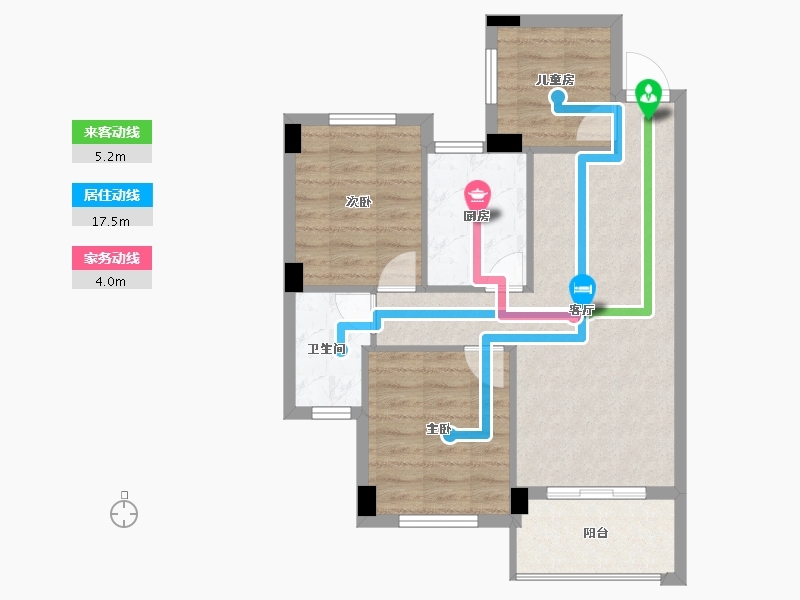 福建省-福州市-三木时光墅-66.00-户型库-动静线