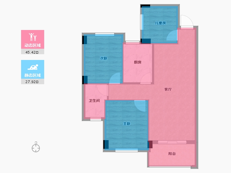 福建省-福州市-三木时光墅-66.00-户型库-动静分区