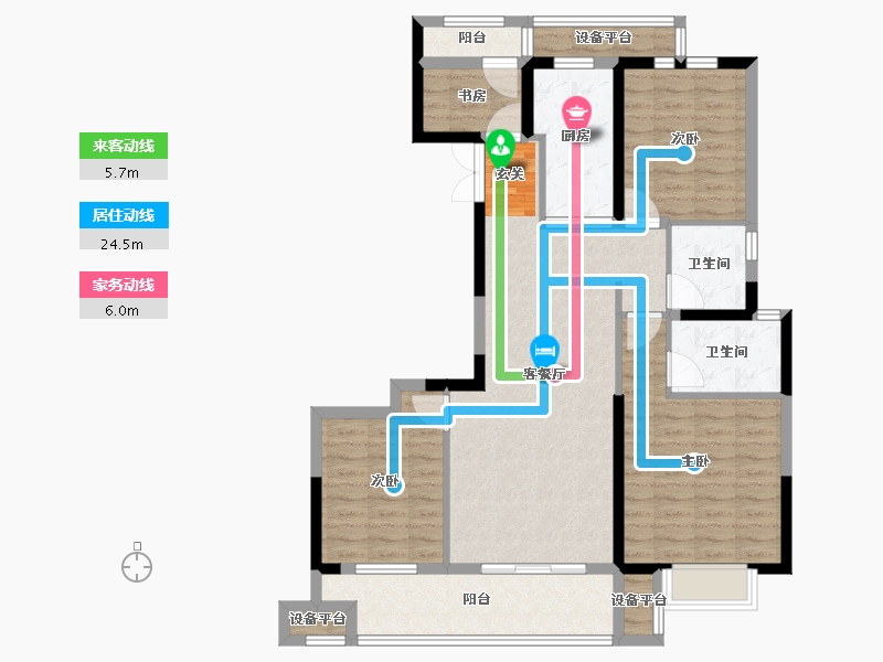 浙江省-台州市-锦钰园-103.01-户型库-动静线