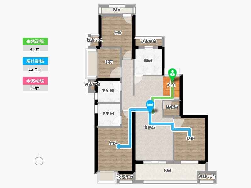 浙江省-台州市-锦钰园-98.00-户型库-动静线