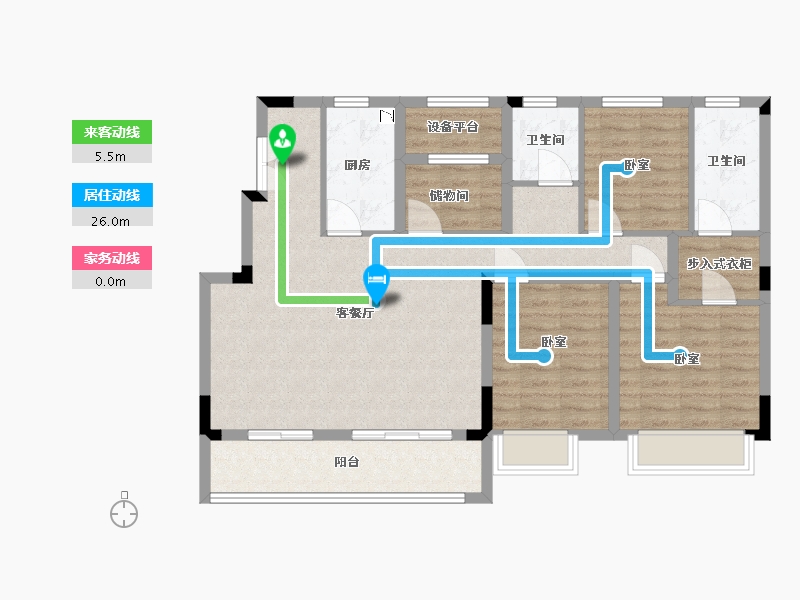 浙江省-湖州市-当代MOMΛ上品湾-99.00-户型库-动静线