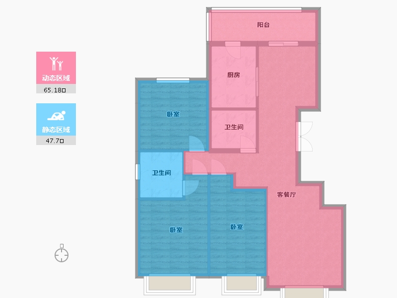 吉林省-辽源市-四平恒大首府-102.01-户型库-动静分区