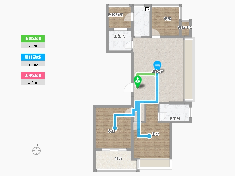 浙江省-宁波市-融信宋都南山府-89.25-户型库-动静线