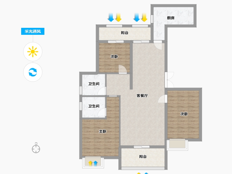 江西省-九江市-学府壹号-101.30-户型库-采光通风