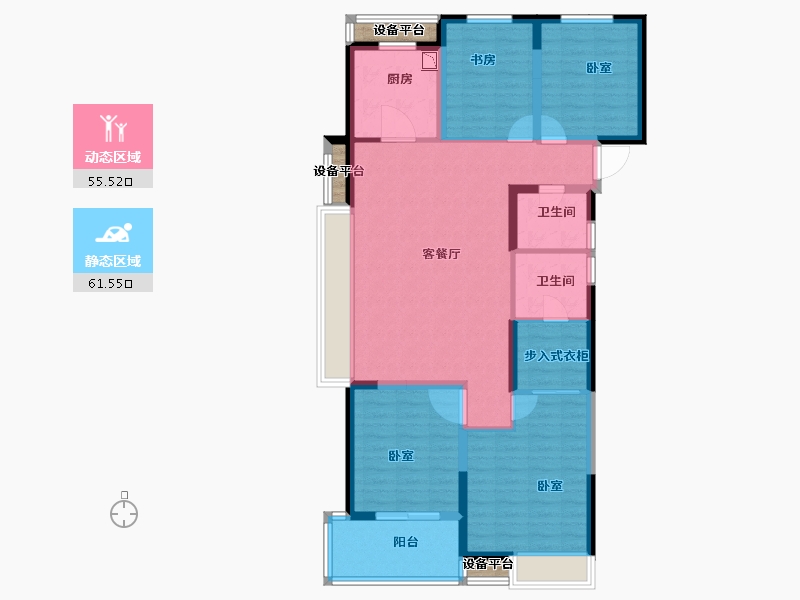 浙江省-金华市-南江悦-107.00-户型库-动静分区