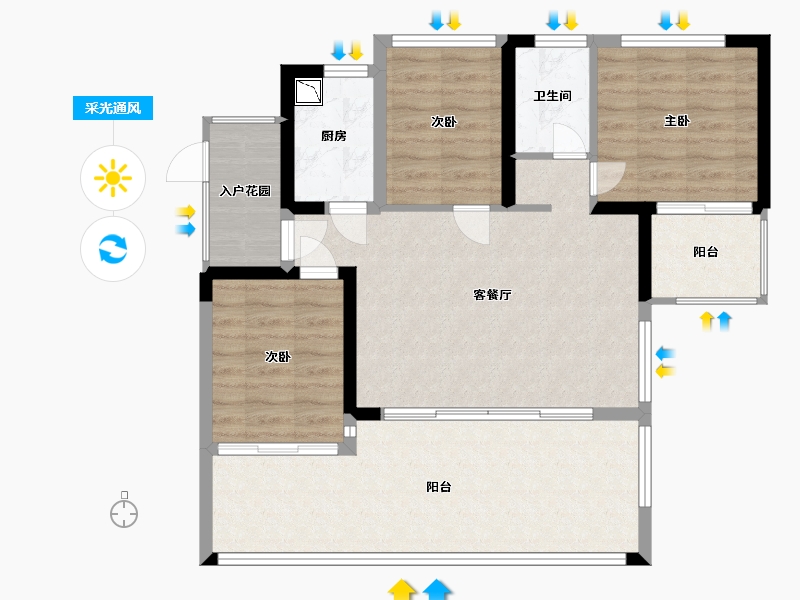 福建省-厦门市-建发山外山-88.00-户型库-采光通风