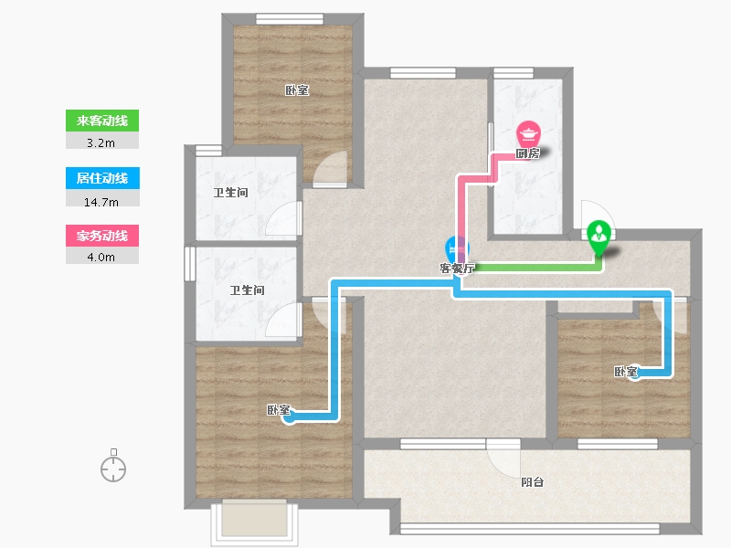 山东省-青岛市-和达虹湾-94.00-户型库-动静线