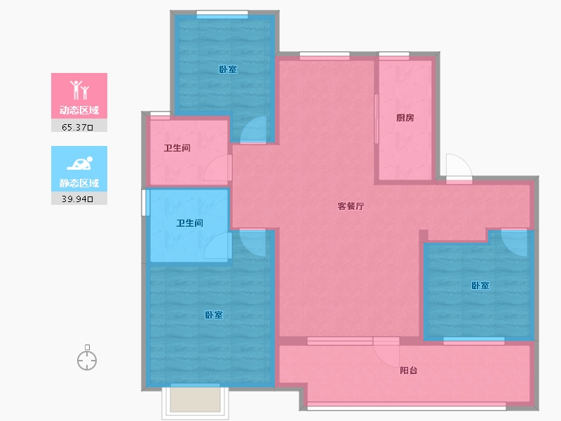 山东省-青岛市-和达虹湾-94.00-户型库-动静分区