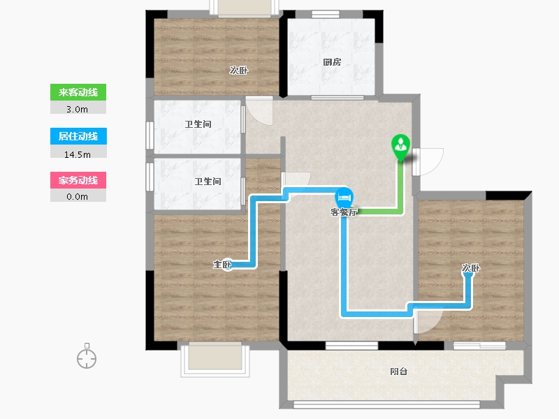 江西省-九江市-联发碧桂园·天璞-96.00-户型库-动静线