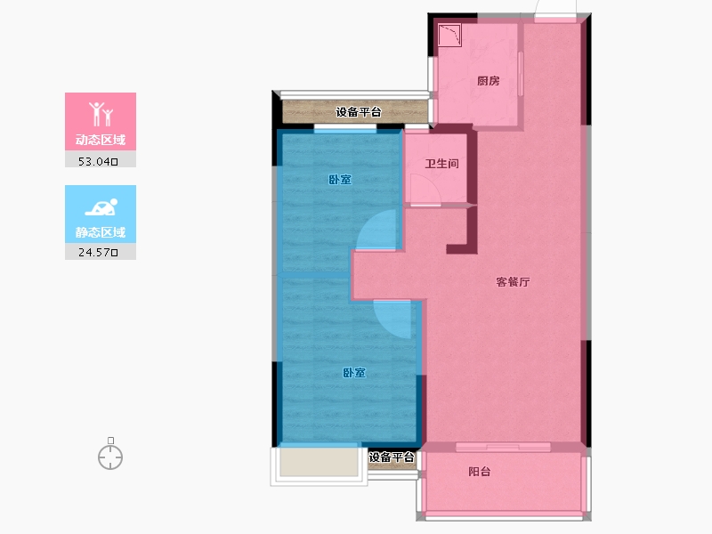 浙江省-金华市-南江悦-72.00-户型库-动静分区