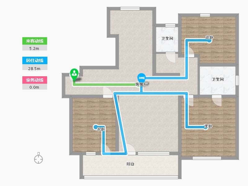 山东省-青岛市-翰林华府-124.00-户型库-动静线