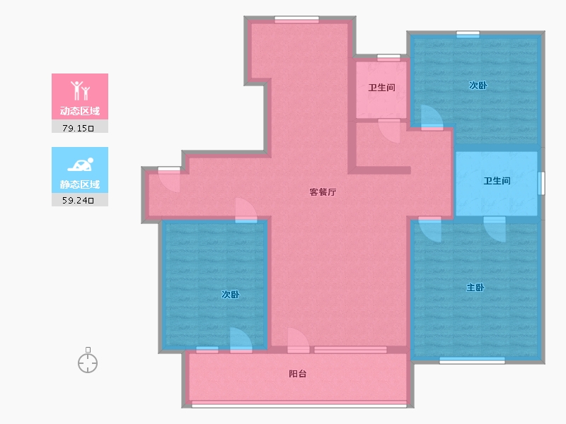 山东省-青岛市-翰林华府-124.00-户型库-动静分区