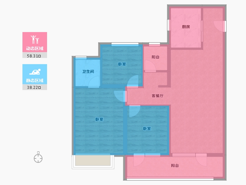 山东省-青岛市-越秀星汇城-86.00-户型库-动静分区