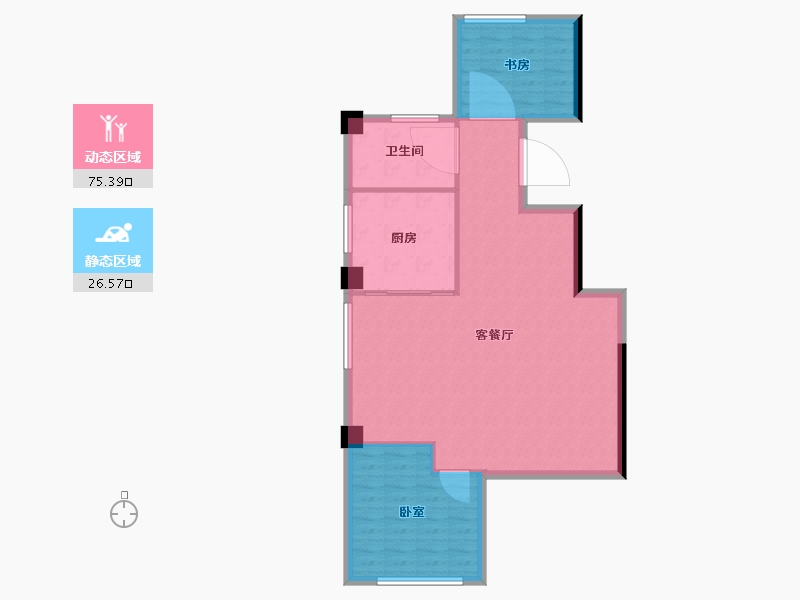 福建省-福州市-万科福晟翡翠里凤栖-94.01-户型库-动静分区