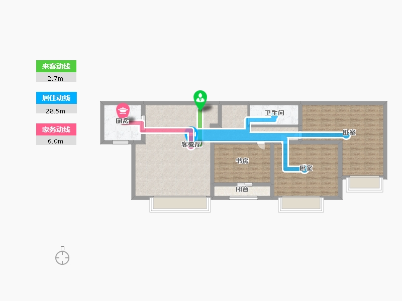 山东省-东营市-融创滨江壹号-93.00-户型库-动静线