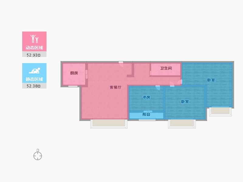 山东省-东营市-融创滨江壹号-93.00-户型库-动静分区