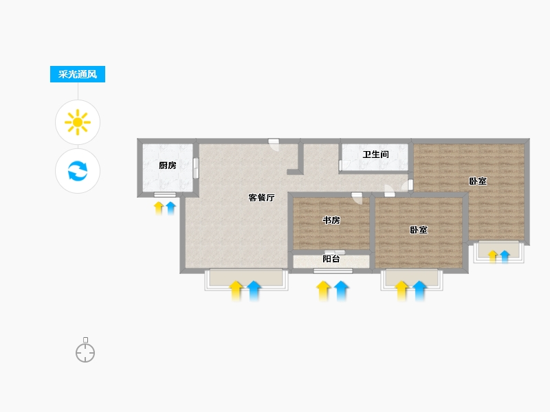 山东省-东营市-融创滨江壹号-93.00-户型库-采光通风